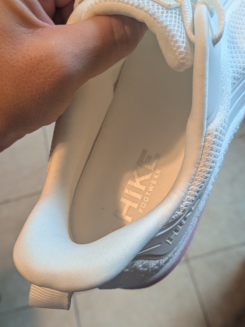 HIKE White & Pink Athletic Walking Sneakers Running Shoes Minimalist Size 10 - Picture 12 of 12